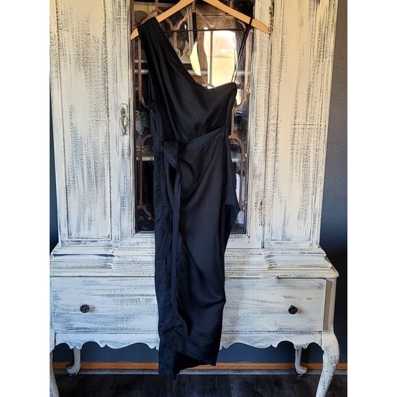 Anthropologie One-Shoulder Linen Dress - New Size 12 - Picture 6 of 6